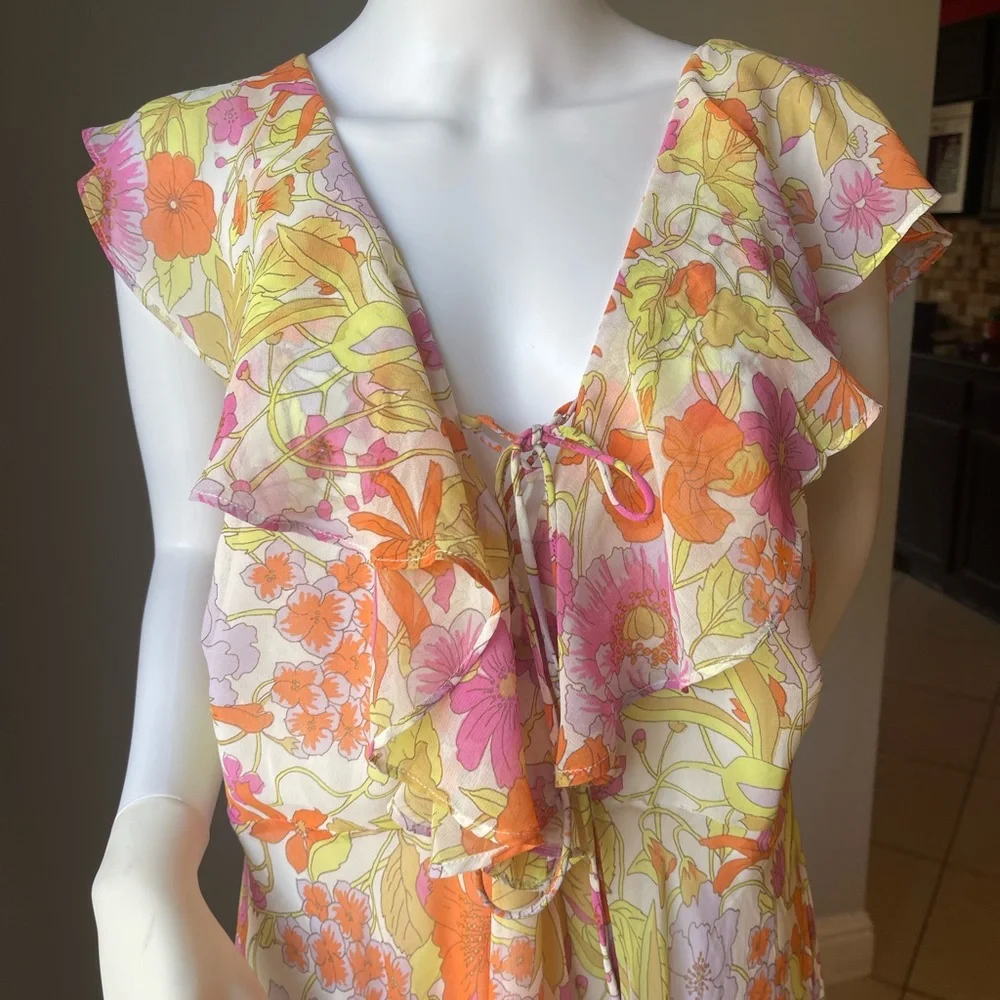 Plus Size Floral Print High-Low Dress Size 3x New with tags Brand is Forever 21